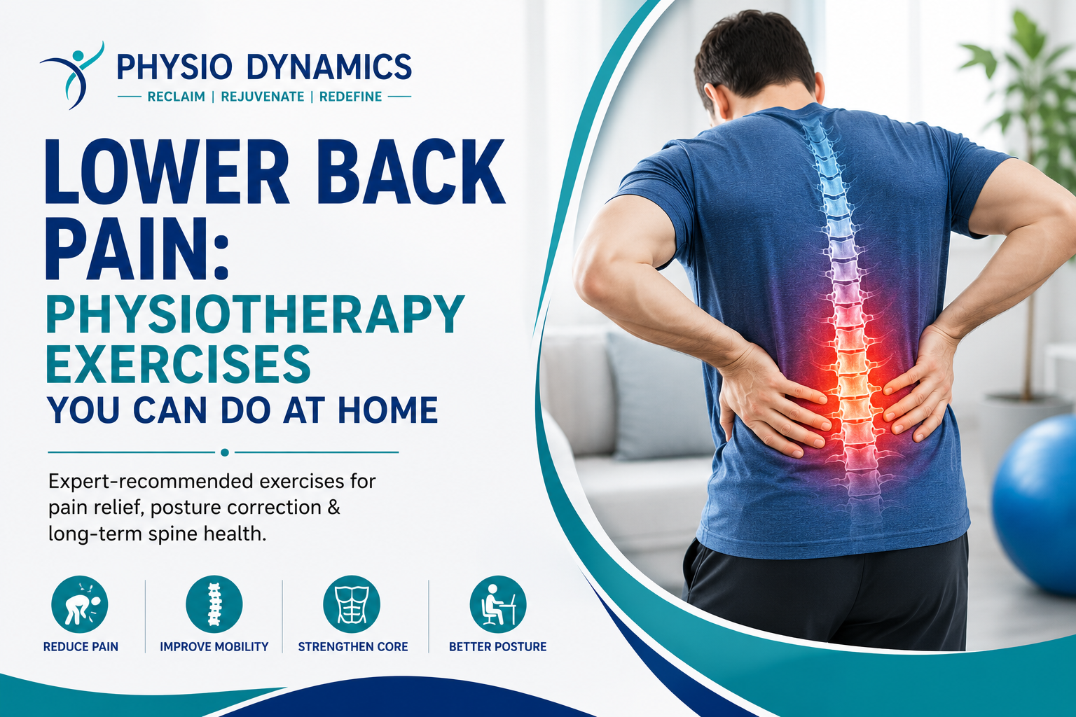 Physiotherapist treating lower back pain at Physio Dynamics, Panamaram, Wayanad