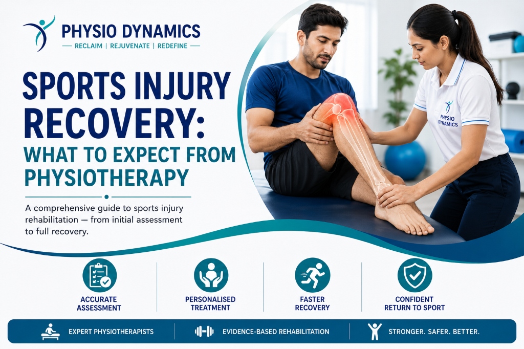 Physiotherapist treating sports injury at Physio Dynamics, Panamaram, Wayanad